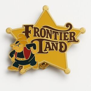 Vintage Collectible Frontier Land Peg Leg Pete Walt Disney Productions Star Pin